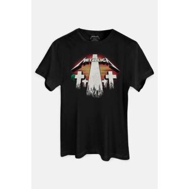Imagem de Camiseta Metallica Master Of Puppets - Piticas, P, Preto, Unissex