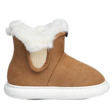 Imagem de Pantufa Bota Feminina Flowfa Emma Caramelo, 37/38