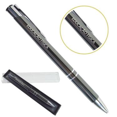 Imagem de Caneta Personalizada Coloridas Cursos Metal Profissional Educação Físi