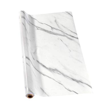 Imagem de Papel de Parede Autocolante Adesivo Marmore Falso Envelopamento Obra Construçao Banheiro Casa Cozinha Quarto Moveis