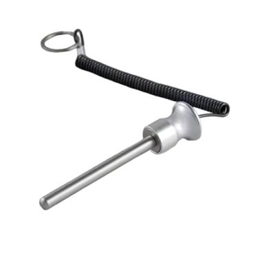 Imagem de simhoa Pino de inserção para pilha de pesos, peça de reposição portátil de 8 mm com pino de peso para corda de tração, ideal para academia em casa ou em, Argent