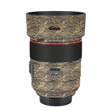 Imagem de Adesivo protetor para câmera EF 85 1,4 L película de vinil para Canon EF 85 mm F1.4 L Acessórios de revestimento protetor (ouro onda)