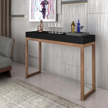 Imagem de Aparador Planalto Elegância e Versatilidade em Madeira e Design Moderno 120cm Com pé de Madeira (Preto)