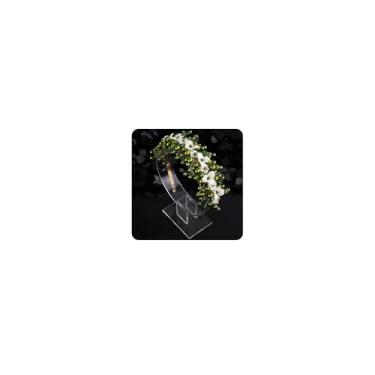 Imagem de Rumtock Tiara de cabelo com contas de flor branca para mulheres, princesa, formatura, casamento, coroa, rainha banquete, joia feita à mão, One Size, Aolly, Sem Pedra Preciosa