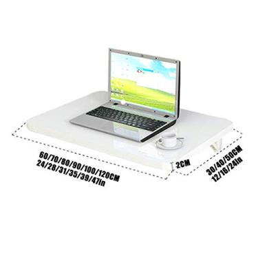 Imagem de Mesa dobrável montada na parede, mesa de parede dobrável pesada, mesa de jantar de cozinha, mesa de computador de escritório em casa, mesa suspensa para estudo, quarto, banheiro ou varanda