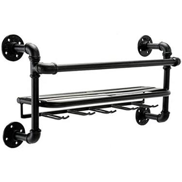 Imagem de Prateleira de vinho rack de vinho estilo nórdico suporte de copo de vinho tinto de cabeça para baixo prateleira para casa ferro forjado pendurado na parede rack de vinho prateleira de bar