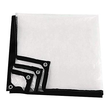 Imagem de OKUOKA Cobertura contra poeira de lona de vidro transparente isolamento de plantas anel de chapa metálica de plástico ilhós mercado tenda ao ar livre, 22 tamanhos, personalização de suporte (cor