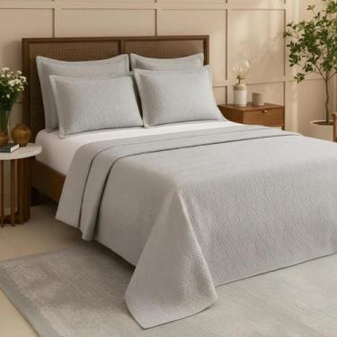 Imagem de Colcha King Size Amber Bordada Luxo 250 Fios Maciez Total - De Luca En