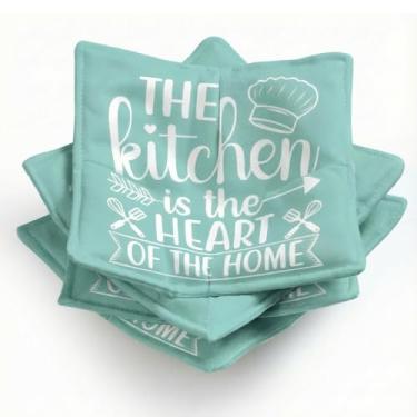 Imagem de Cunhill 4 peças de tigela de microondas de algodão, suportes aconchegantes para alimentos quentes, tigela de sopa, pegadores de panela, resistentes ao calor, multiuso, acolchoados, seguros para