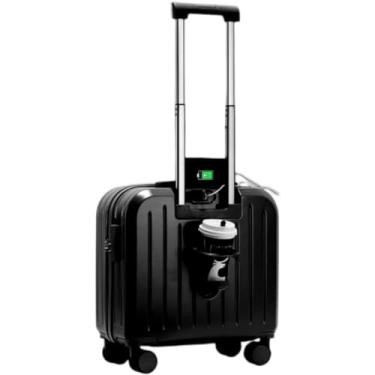 Imagem de Mala de mão, bolsa de mão, estojo de viagem pequeno, suporte de bebida infantil, porta USB, fecho de discagem, abertura ajustável de 3 níveis, cinto X, leve, viagens curtas, viagens de negócios curtas