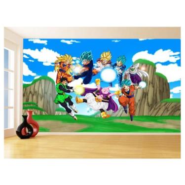 Imagem de Papel De Parede Dragon Ball Goku Vegeta Anime 3,5M Dbz483 - Você Decor