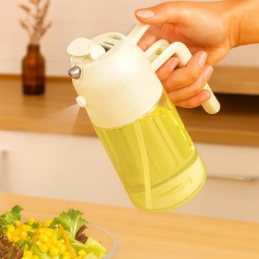 Imagem de Pulverizador Azeite Óleo Vinagre Vidro 500ml Spray Dosador (Bege)