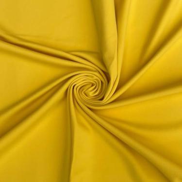 Imagem de Tecido de elastano de nylon amarelo, tecido esportivo fosco para roupa de banho, 80% nylon, 20% elastano, elasticidade em 4 direções 152 cm de largura para esportes, dança, ioga, costura - 2 jardas