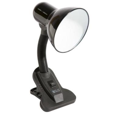 Imagem de Luminária Abajur com Garra Asus Bivolt Preta, Bivolt