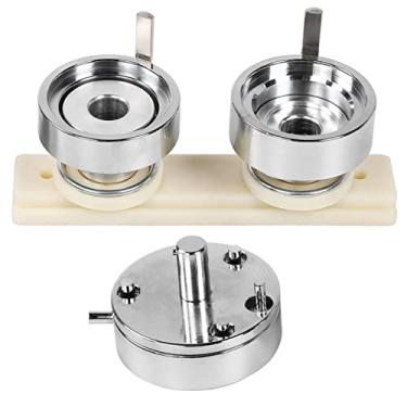 Imagem de 32mm DIY liga de alumínio intercambiável molde botão fabricante máquina ferramenta para criar alfinetes e emblemas personalizados material durável premium base deslizante de