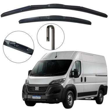 Imagem de Kit Palheta Dianteira Ducato 2018 a 2024 Limpador de Parabrisa de Silicone