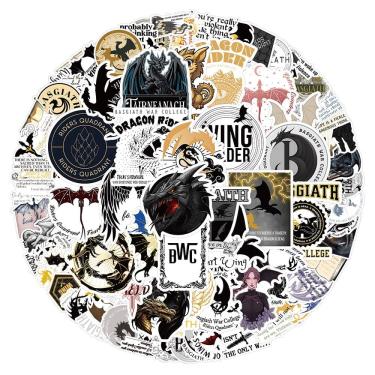 Imagem de Pacote de adesivos Fourth Wing Anime, vinil impermeável, 100 unidades