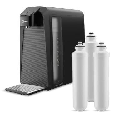 Imagem de Kit Purificador de Água SlimPure Cinza + 3 filtros refis Midea