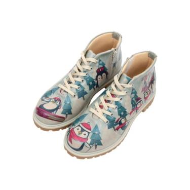 Imagem de DOGO Botas curtas femininas – Botas femininas de couro vegano e cano curto feitas à mão, Winter is Here, 38