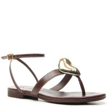 Imagem de Sandália Rasteira Vicenza Marrom-Feminino