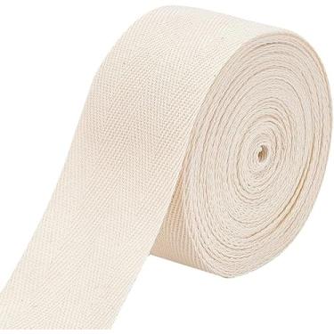 Imagem de Fita de algodão de 10 metros - Fita de sarja plana de seda de milho 5 cm de largura Fita dupla espinha de peixe - Acessórios de costura de vestuário de tecido bordado para projetos de artesanato