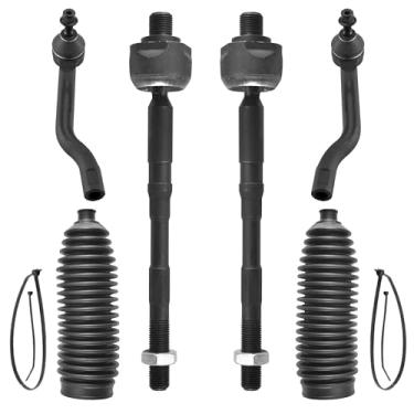 Imagem de ASTARPRO - Kit de tirantes dianteiros de 6 peças para Nissan Rogue 14-20, 17-22 Rogue Sport, 17-23 Qashqai, 4 hastes de direção internas e externas 2 botas 2014 2015 2016 2017 2018 2019 2020 2021 2022