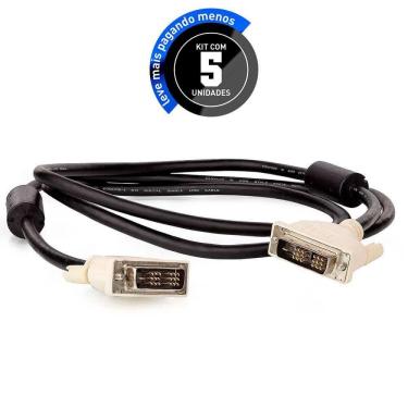 Imagem de Cabos Dvi - Modelo Dvi-D Single Link 1,5 Metro - Kit Com 5