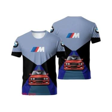 Imagem de Camiseta Esportiva De Manga Curta BMW Para Homens, Performance De Verã