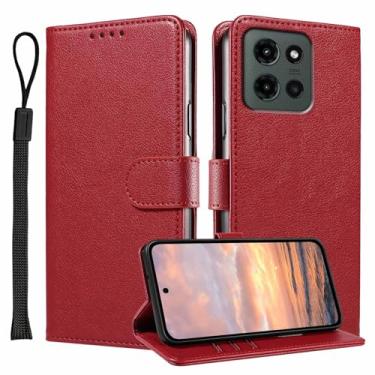 Imagem de JanCalm Capa carteira para Moto G 2025/2026, capa para Moto G Play 2026, bloqueio RFID, porta-cartões/compartimentos para dinheiro, fecho magnético, protetor de telefone de couro, suporte de capa flip