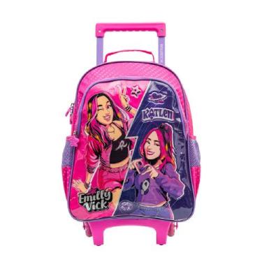 Imagem de Mochila Escolar Com Rodinhas Emilly Vick Infantil - Xeryus