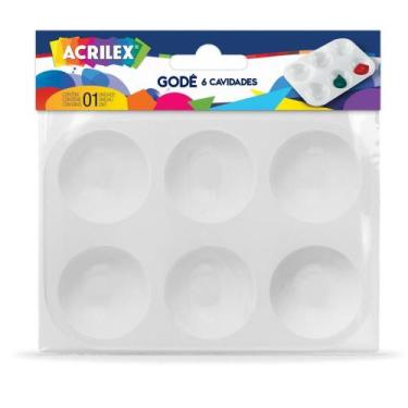 Imagem de Paleta para Pintura Godê 6 Cavidades - Acrilex