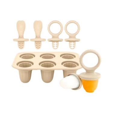 Imagem de Moldes De Palito De Sorvete Para Bebês, 6 Cavidades, Silicone De Grau 