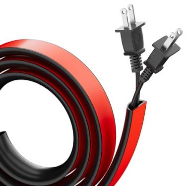 Imagem de GCJUYA Escondedor de cabos para TV montada na parede, capa de cabo de 99 cm para 2-3 cabos com abertura lateral, gerenciamento de pista de fio de silicone flexível, organizador de cabos autoadesivo