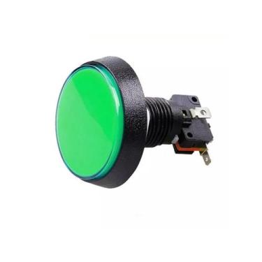 Imagem de BOTAO ARCADE FLIPERAMA ILUMINADO 60mm - VERDE - Chaves