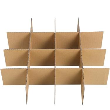 Imagem de LALAFINA Conjunto de 6 Divisórias de Papelão para Mudança, Ideais para Separar Frutas E Frutas, Com Inserções de Vidro. Perfeitas para a Cozinha.