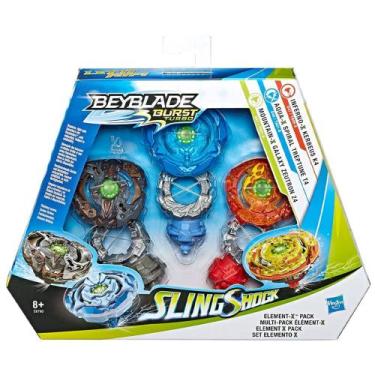 Imagem de Conjunto - Beyblade - Burst Turbo - Sling Shock - Kit Elemento-X HASBR