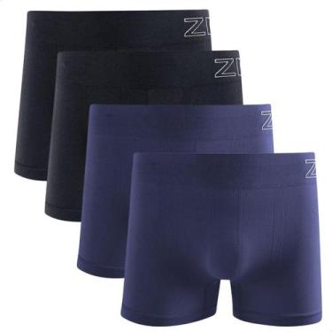 Imagem de Kit 4 Cueca Boxer Masculina Zee rucci Microfibra Poliamida Original, S