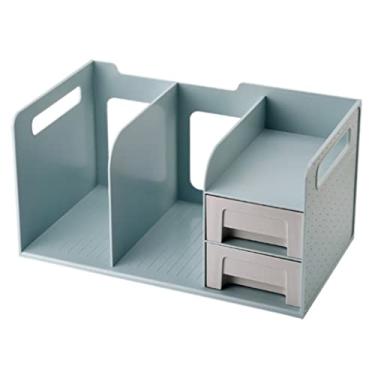 Imagem de Estante de mesa multifuncional para armazenamento, gaveta de escritório, tipo prateleira de arquivo, suporte criativo para livros