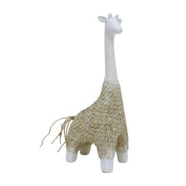 Imagem de MotiveTech Estátua de Girafa, Figura Decorativa, Escultura Abstrata em Resina, Decoração de Mesa para Sala de Jantar, Armário, de Entrada, Sala de Estar, S