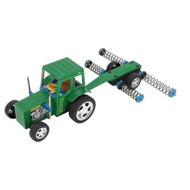 Imagem de Jiawu Ornamento de Trator Vintage, Acabamento Fino, Brinquedo Vintage para Fotografia, Adereço, Presente Ideal, Lata Artesanal para Loja de Roupas