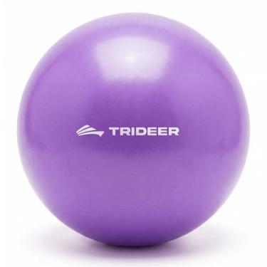 Imagem de Trideer Bola de exercícios de Pilates de 22,5 cm para ioga e treinamento básico, pequena bola de estabilidade com guia para fisioterapia, equilíbrio, alongamento, academia e uso doméstico
