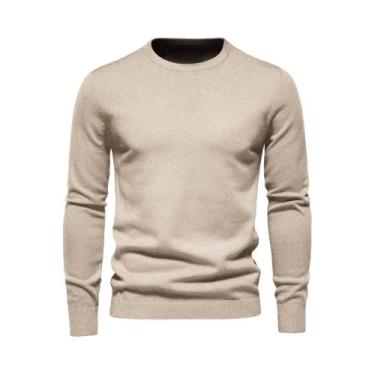 Imagem de Suéter Masculino De Inverno Grosso De Manga Longa Com Gola Redonda, Co