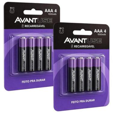 Imagem de Kit 8 Pilhas Recarregável Comum AA 2700MAH Cod: 408140010-2 Avant Use