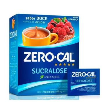 Imagem de Adoçante Zero-Cal Sucralose 50 Envelopes 600mg Cada