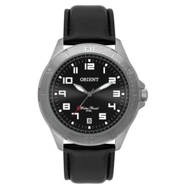 Imagem de Relógio Masculino Orient Mbsc1032 G2Px Aço Couro Calendário