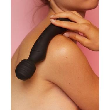 Imagem de Twist Vibrador Varinha 2 em 1 Recarregável com Cabeça Flexível - Black