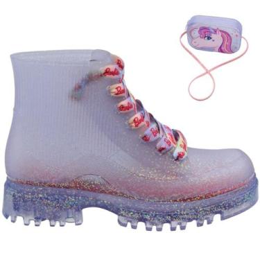 Imagem de Bota Infantil Powerful Com Bolsa Menina - Grendene Kids, Cristal, 28