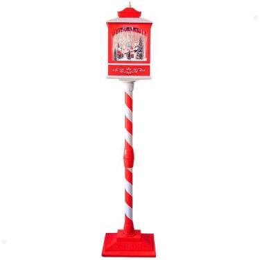 Imagem de Poste Natalino 124cm Com Luz Músicas e Movimento Bivolt - Rio Master, 