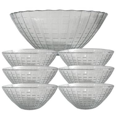Imagem de Conjunto Sobremesa Tigelas Bowl Vidro Firenze Servir 7pçs - Durax