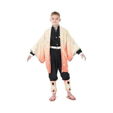 Imagem de Fantasia Infantil Kamado Tanjirou Do Corpo De Caça Demônios Com Capa D
